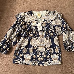 NWT Emily McCarthy Penelope blouse size Large
